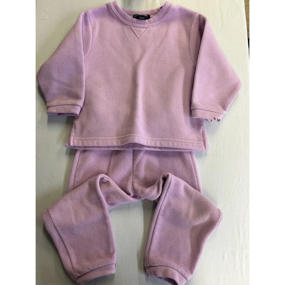 Vintage Children's Lands End 2 Pc Fleece Outfit Size Youth Small